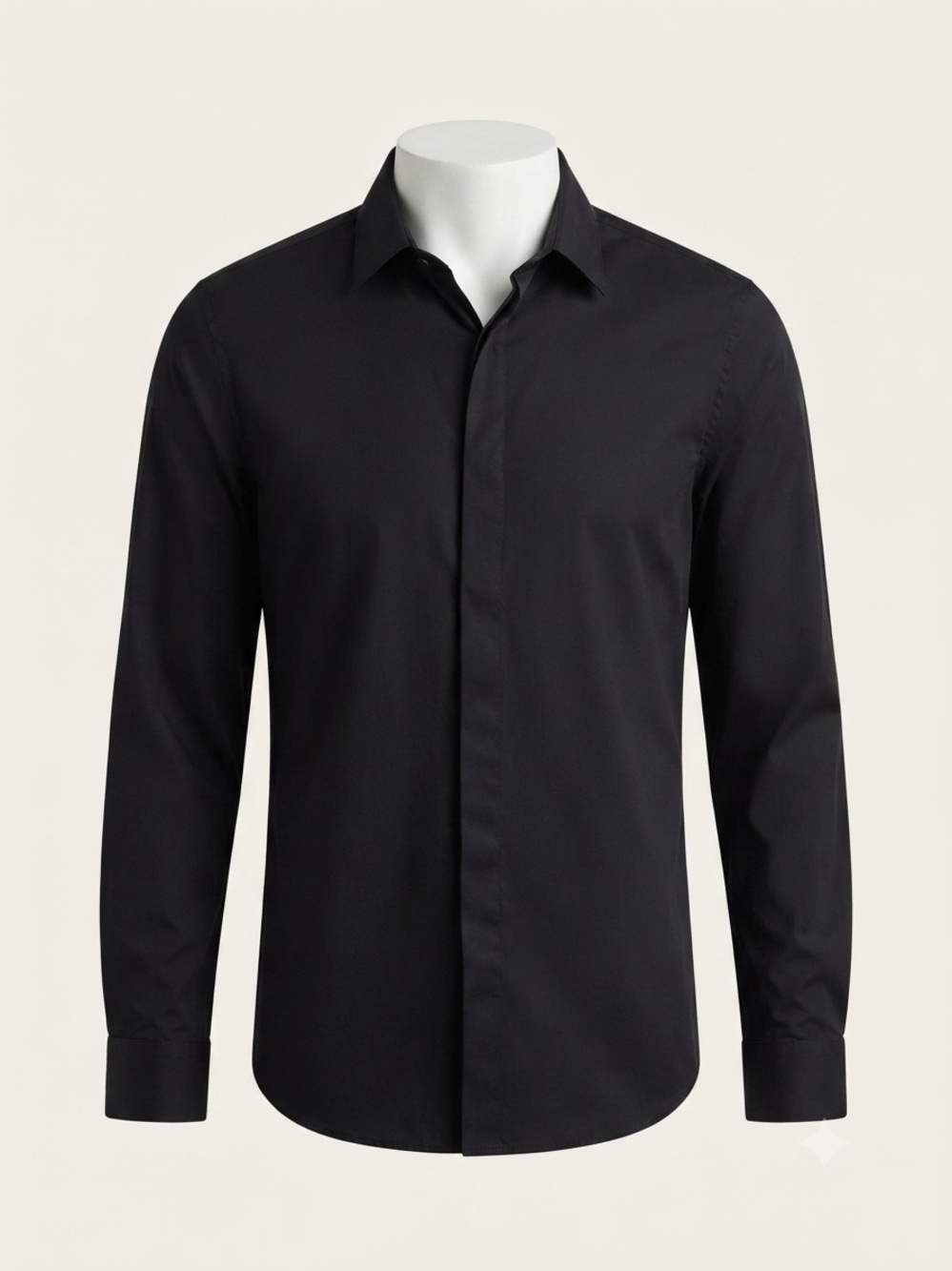 H&M Black Casual Button-Down Shirt